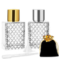 Refillable 50ml Glass Perfume Spray Bottle with Fine Mist Atomizer and Travel Accessories