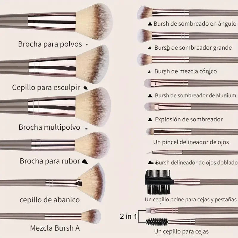 Makeup Brush Set 3-20Pcs Soft Fluffy Face Eye Cosmetic Tools Hypoallergenic