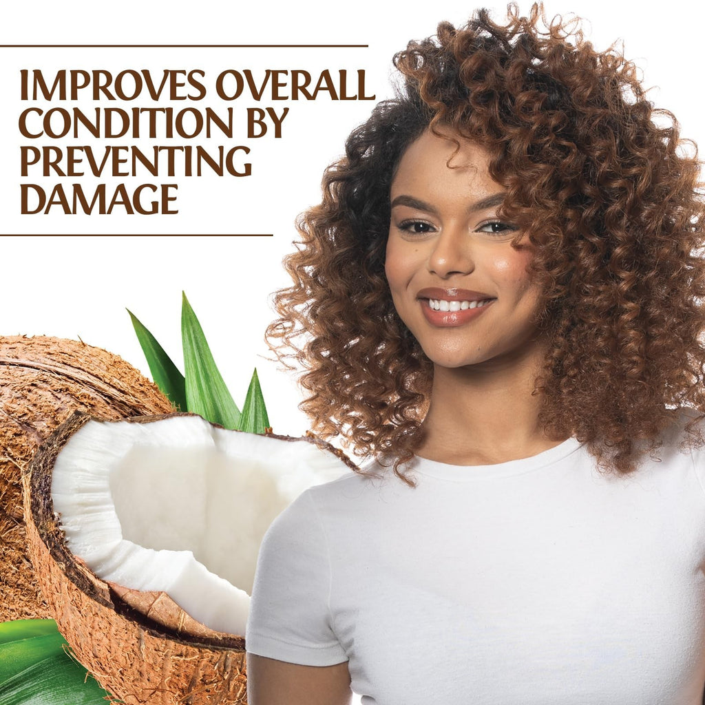 Leave-In Hair Treatment Cream with Coconut Oil - Frizz Control & Shine, 2 Pack