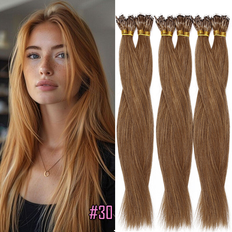 150g Human Hair Extensions with Nano Rings - Thick Ombre Micro Loop Beads