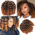 Crochet Hair Wand Curls 4 Pack 8 Inch Afro Bouncy Synthetic Hair for Black Women