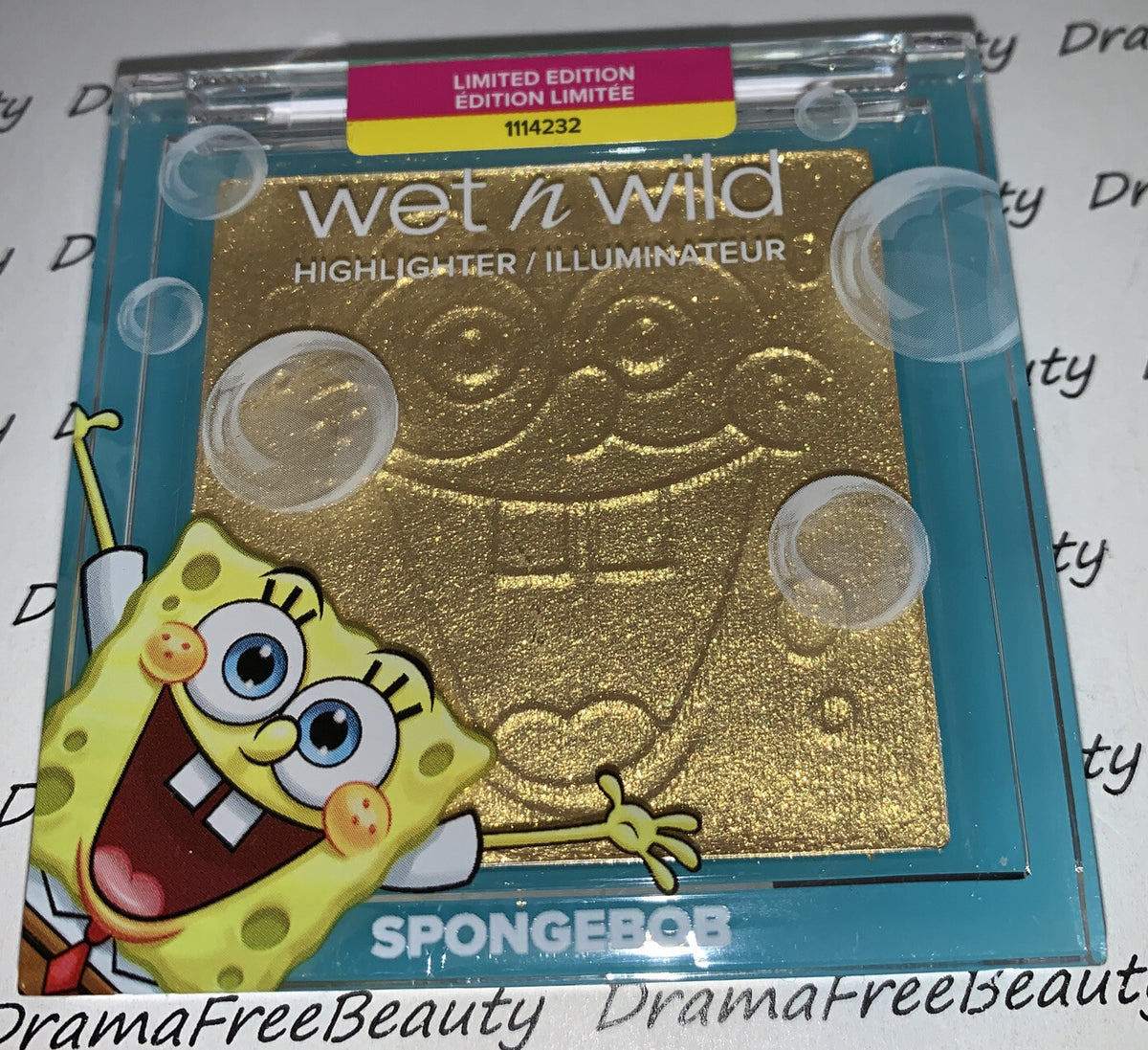 Wet n Wild Limited Edition SpongeBob SquarePants Gold Shimmer Highlighter BN