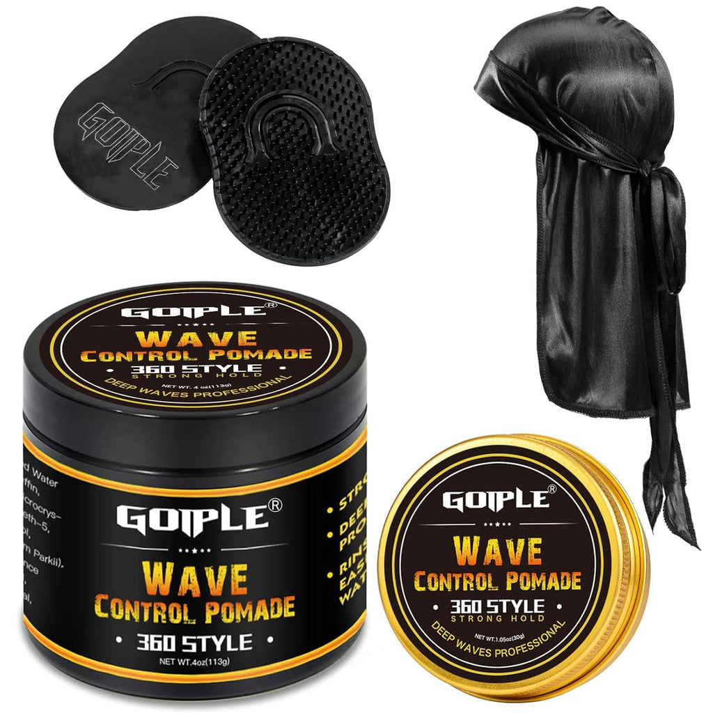 Men's Natural Wave Pomade for Strong Hold & Easy Wash - Hair Styling Cream