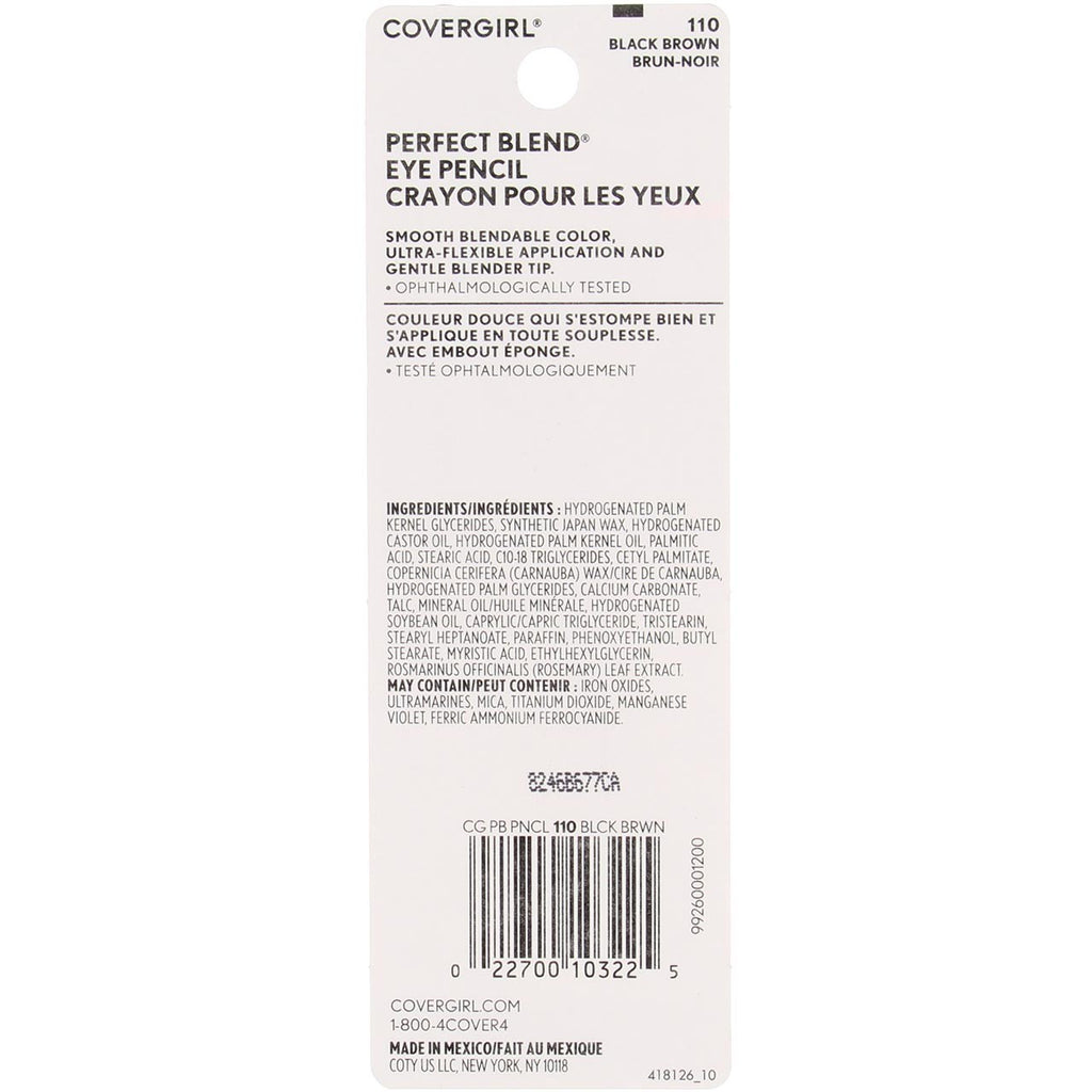 CoverGirl Perfect Blend Eyeliner Black Brown 110 — Water Resistant, 0.03 oz (Pack of 3)