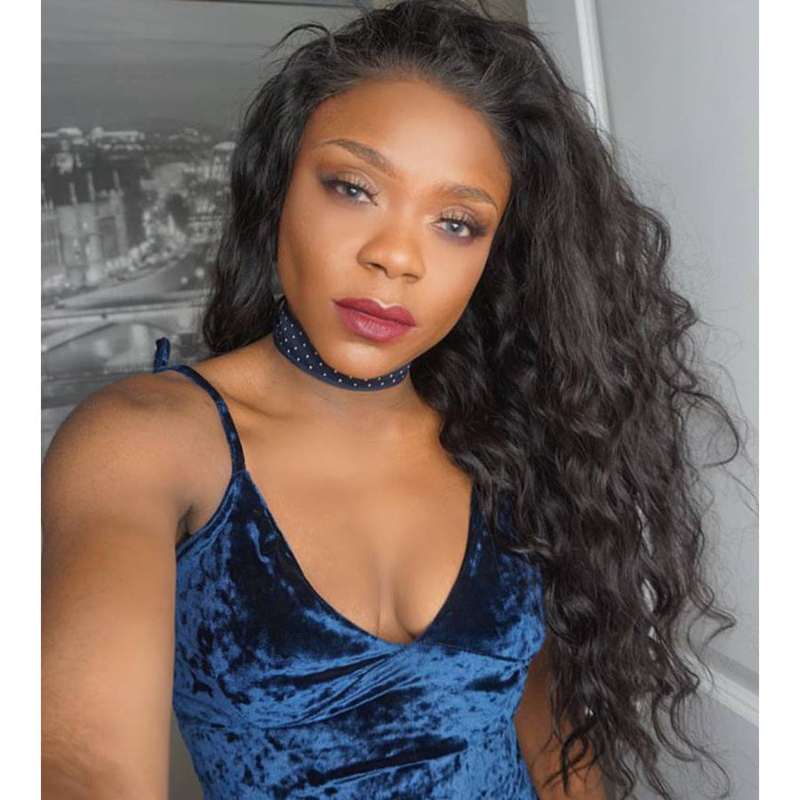 Synthetic Lace Front Wigs for Black Women Loose Curly Wave Heat Resistant Synthetic Hair