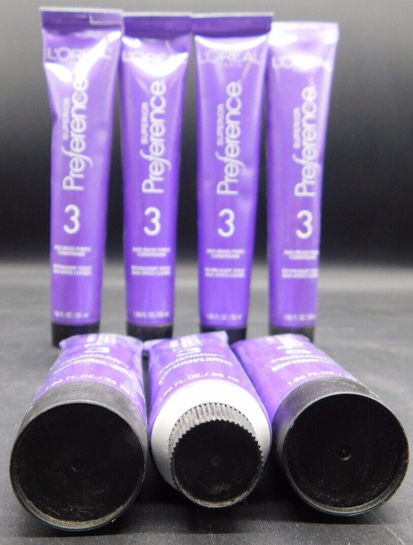 Loreal Anti-Brass Purple Conditioner for Color Care 1.86oz - Pack of 7