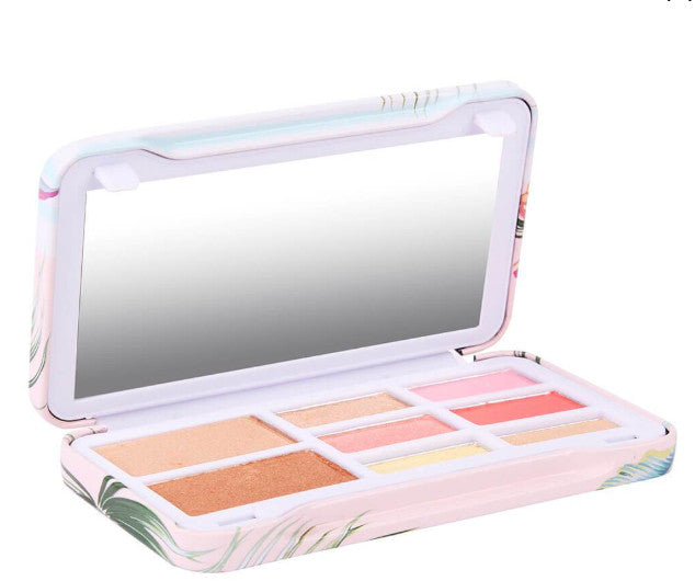 Makeup Face Palette with Mirror - Bronze & Highlight Shades
