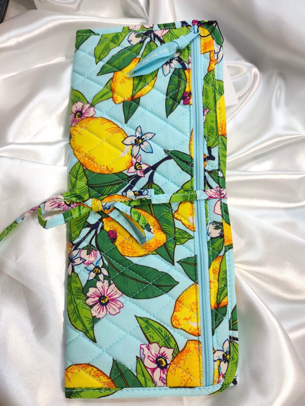 Heat-Resistant Curling Iron & Flat Iron Cover with Zippered Pocket - Lemon Grove Pattern