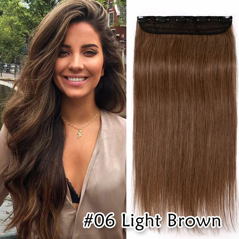 Thick Long Ombre Clip-In Hair Extensions - Human Remy Full Head Set