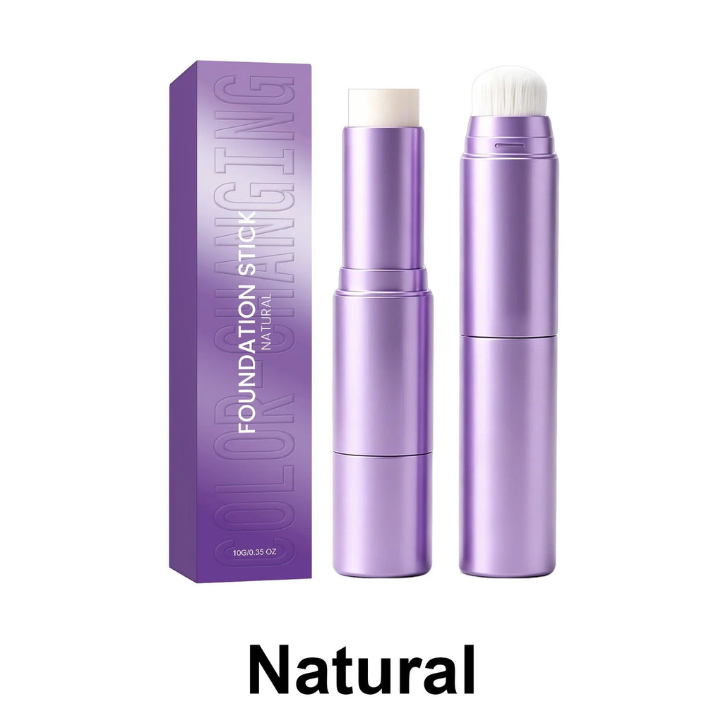 Unbranded 2-in-1 Waterproof Foundation Stick with Built-In Brush