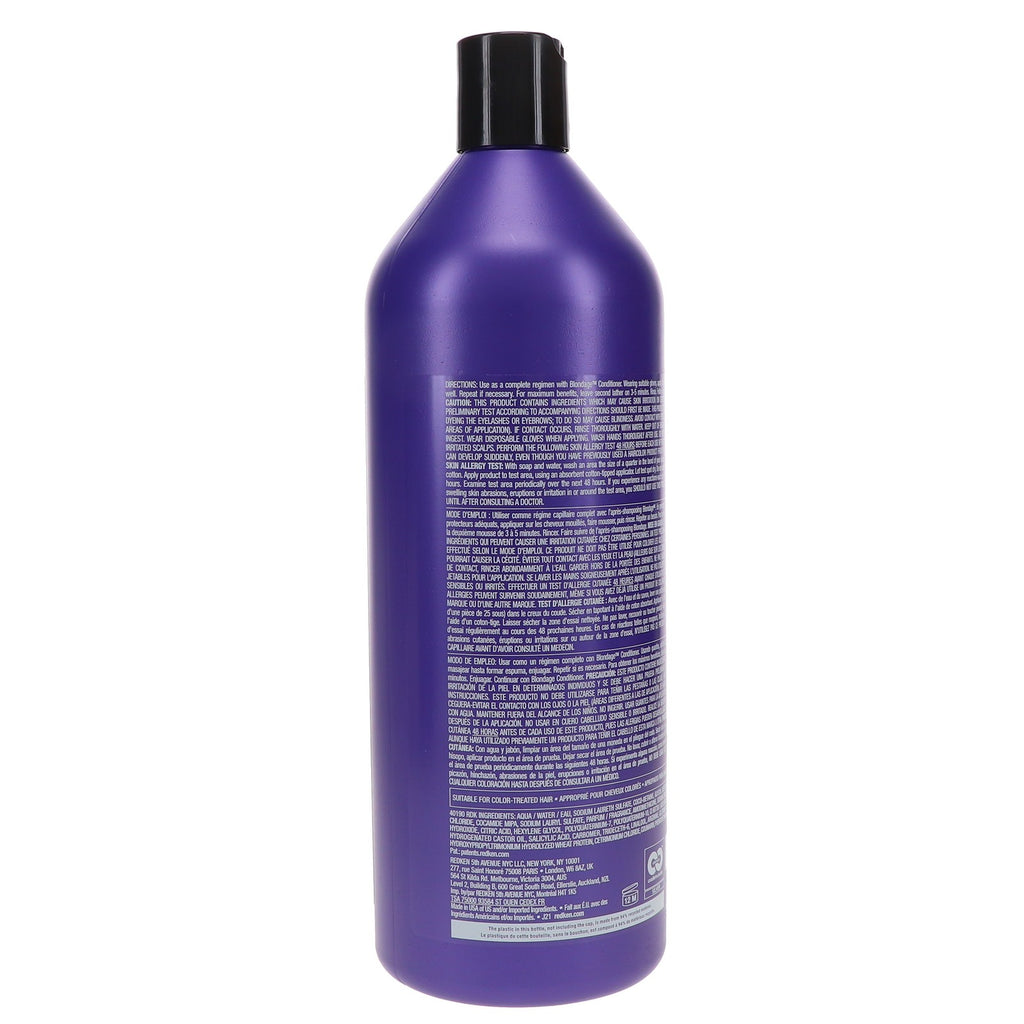 Redken Blondage Purple Shampoo 33.8 oz for Blonde Hair Color Care