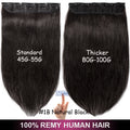 Remy Clip-In Hair Extensions Full Head One Piece 3/4 Length & Weight Options