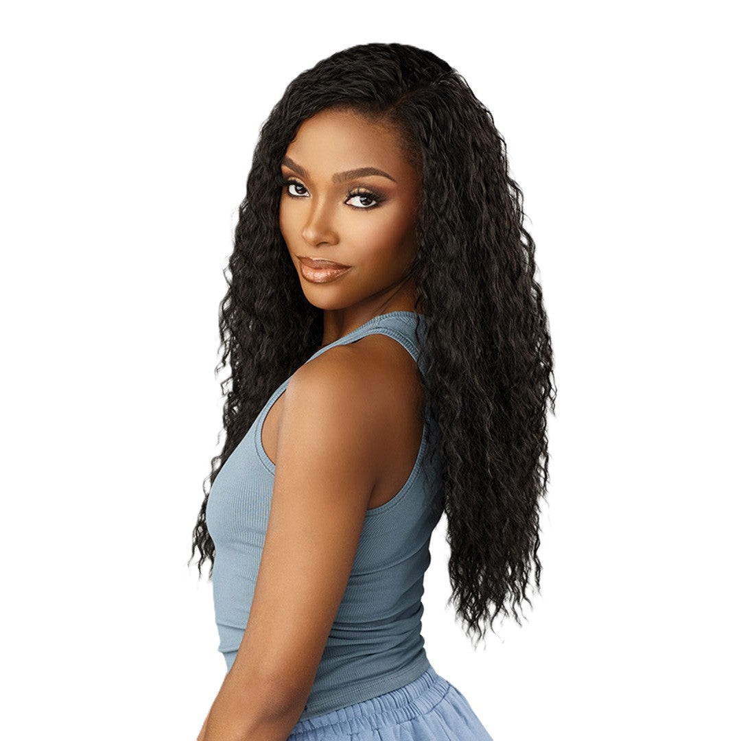 Synthetic Half Wig with Up & Down Styling - Instant Versatile Hairpiece