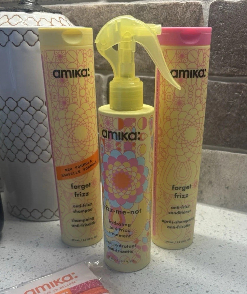 Anti-Frizz Hair Treatment Set - Hydrating Shampoo, Conditioner & Spray