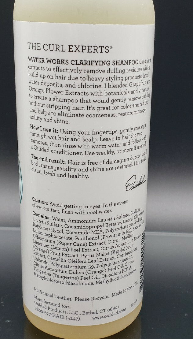 Lot of 3 Clarifying Shampoo 8.5 oz - Water Works for Hair Care