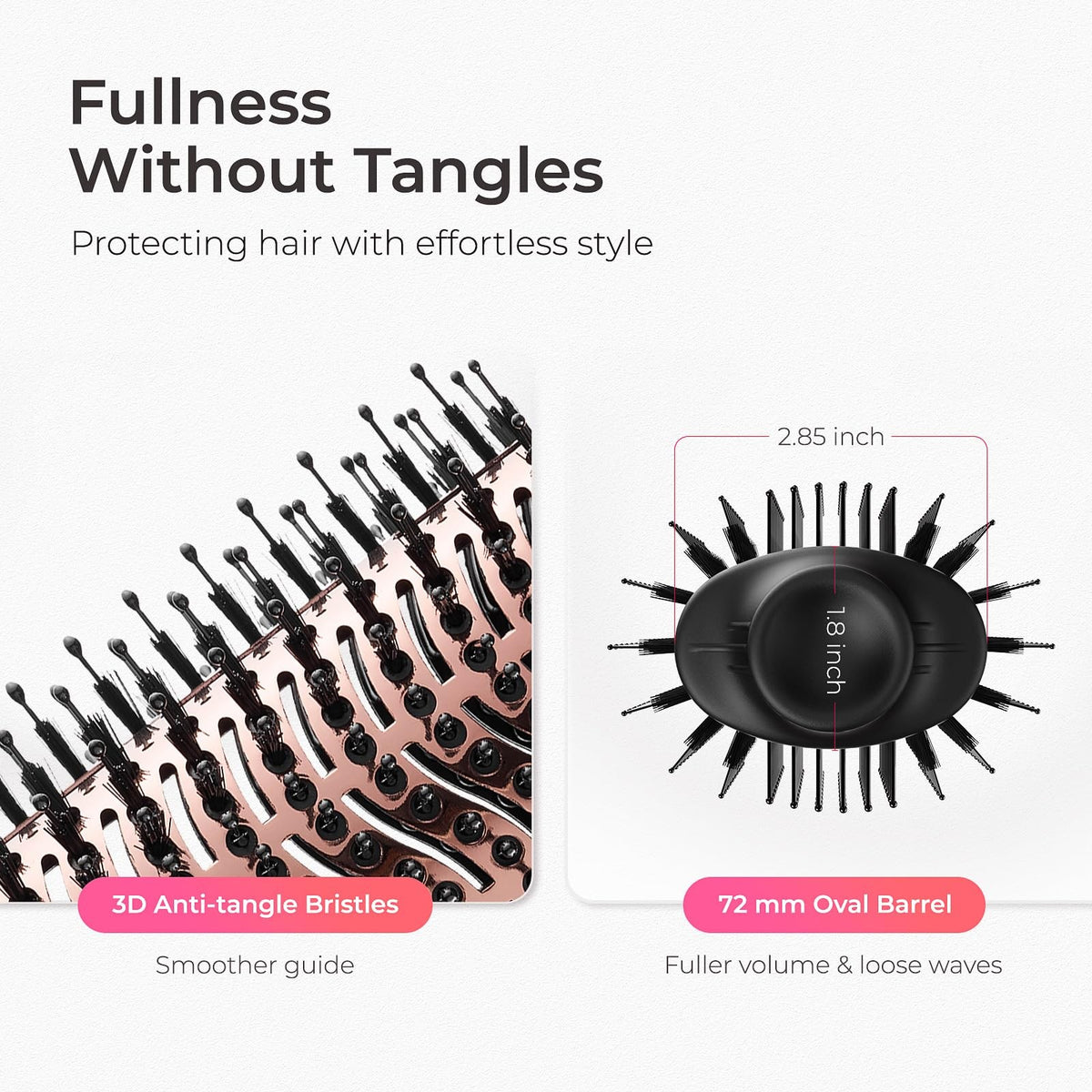 Professional 4-in-1 Hair Dryer Brush - Volumizer, Straightener & Curler