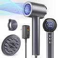 High-Speed Hair Dryer with Diffuser Negative Ions LED Display - Powerful Styling Tool