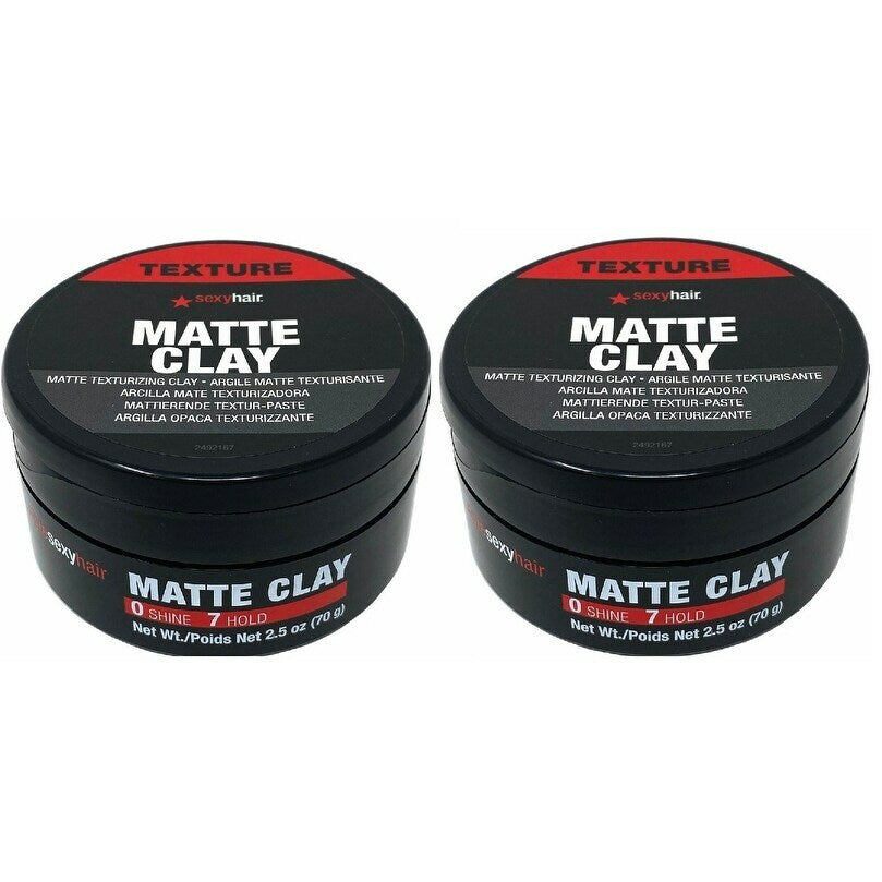 Matte Hair Clay 2.5oz - Pack of 2 Texturizing Hair Styling Paste