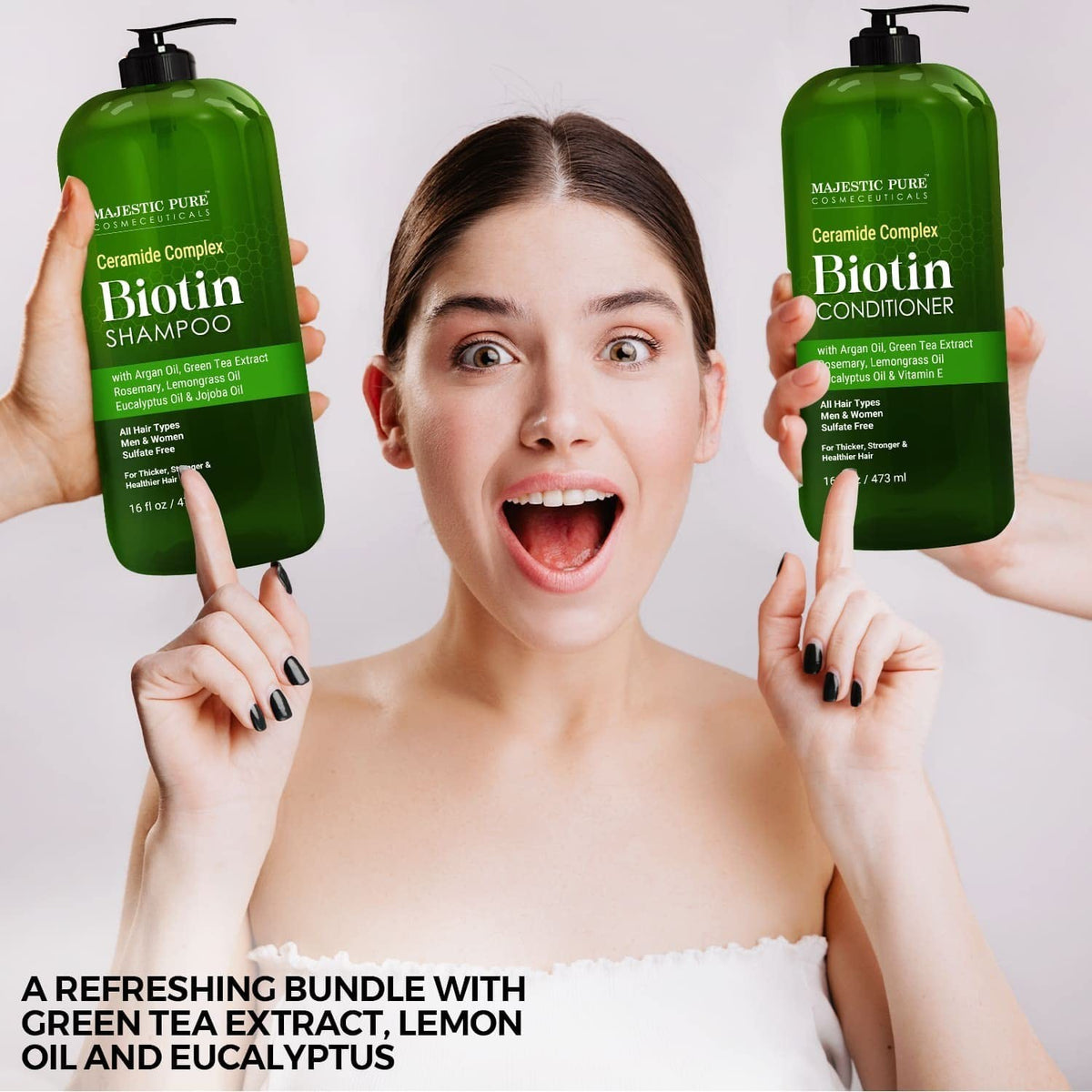 Sulfate-Free Biotin Hair Growth Set with Essential Oils - Color Safe & Gentle