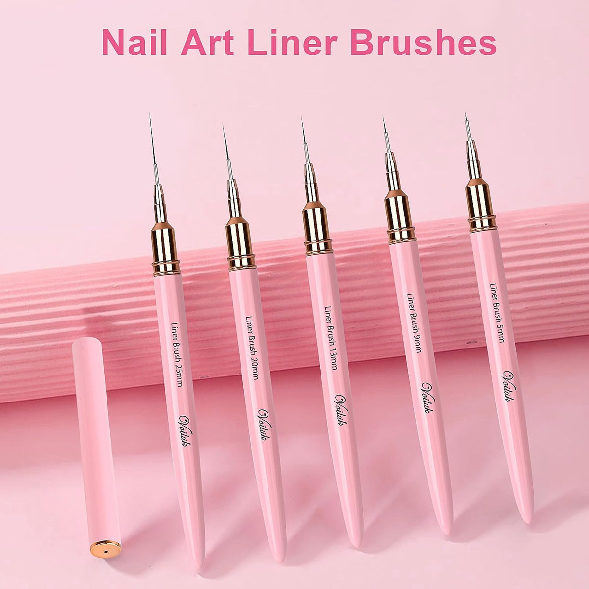 5Pcs Nail Art Liner Brushes Set for Gel Nails Fine Detailing & Design