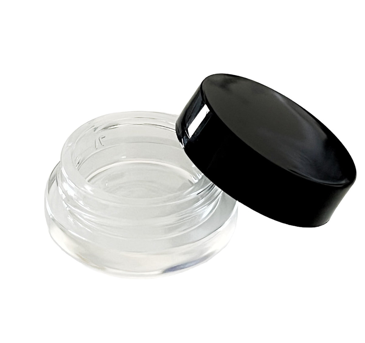 7ml Glass Concentrate Jars with Black Caps - Storage for Wax & Shatter