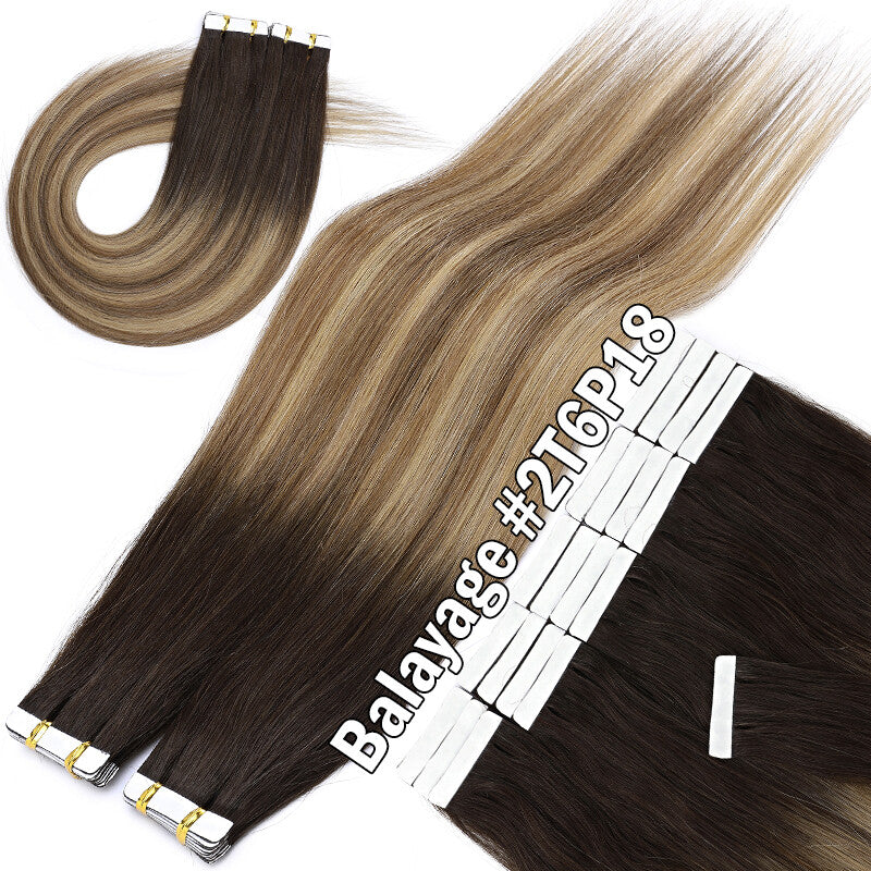 150g Thick Tape-In Human Hair Extensions - Remy Virgin Hair, 16-24 Inches