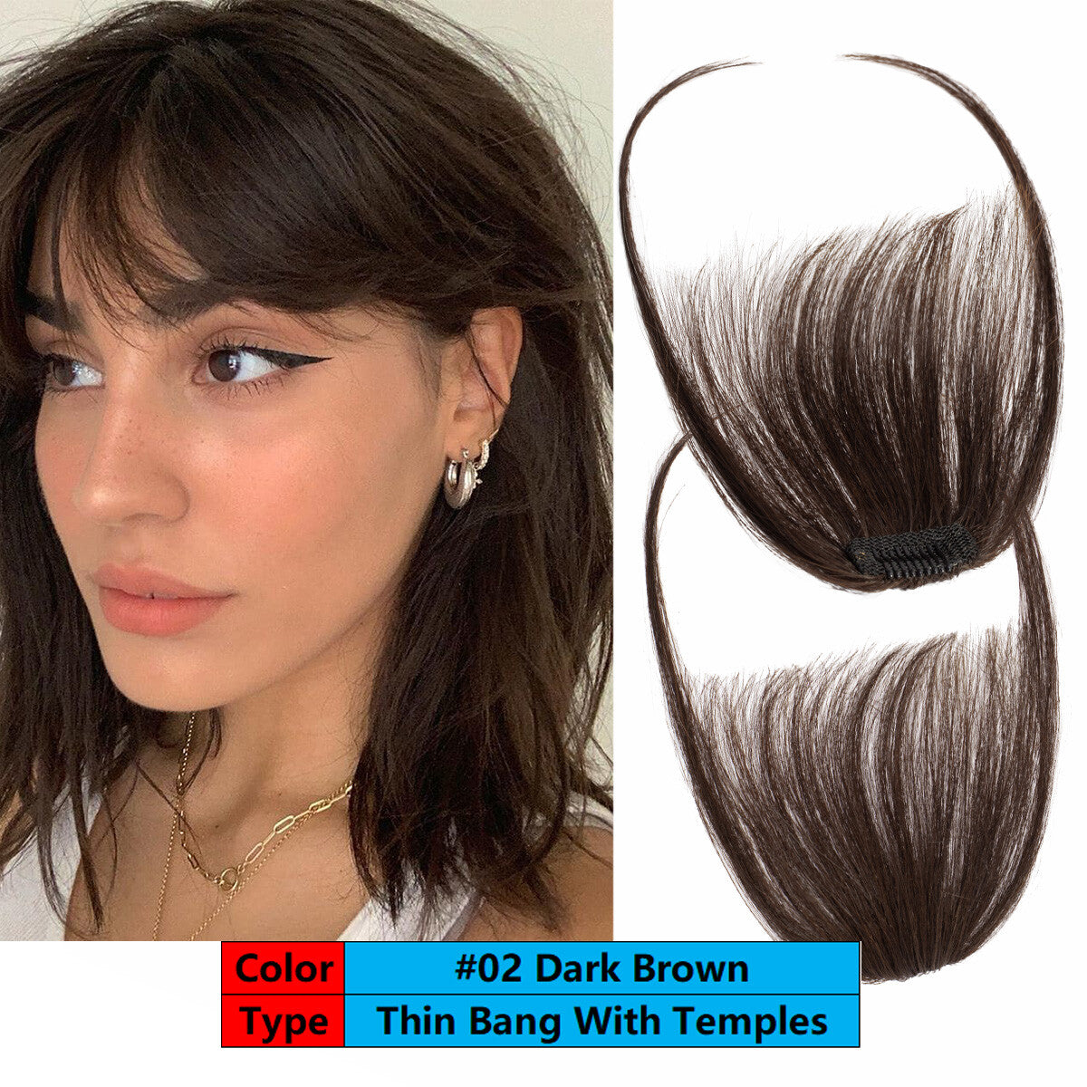 Clip-In Human Hair Topper for Thinning Hair 8x10in Natural Remy Hair