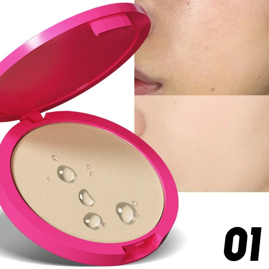 Matte Pressed Powder Compact Oil Control Face Makeup Base - Multiple Shades