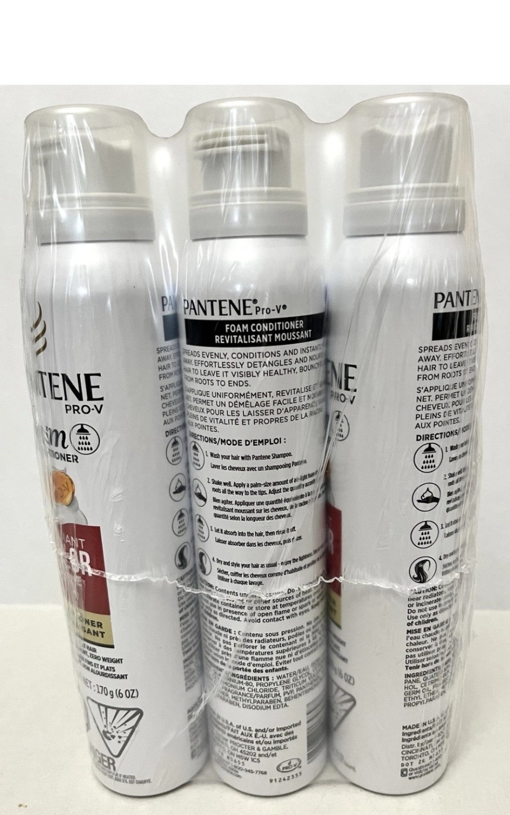 Pantene Pro-V Radiant Color Shine Foam Conditioner Set 3 x 6oz Discontinued