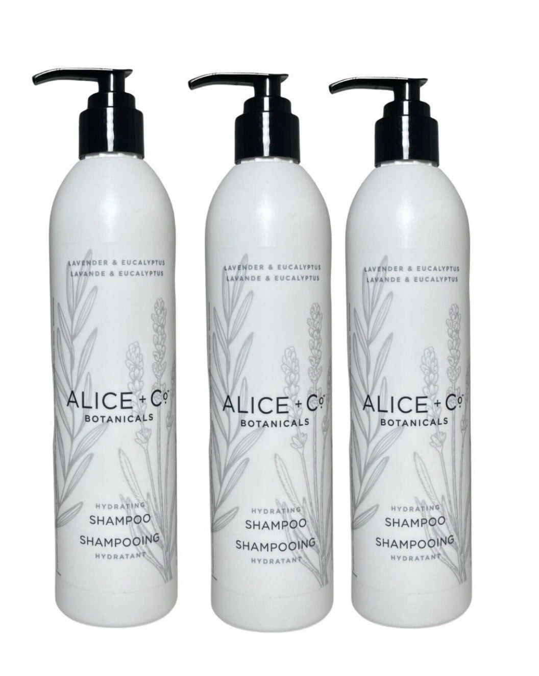 Hydrating Lavender & Eucalyptus Shampoo Set - 3 Bottles 12oz