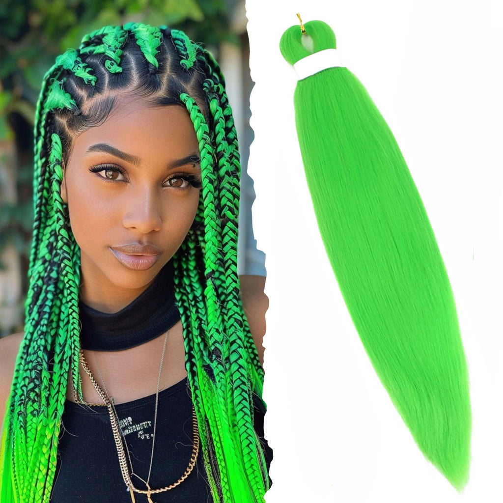 Pre-Stretched Colorful Synthetic Braiding Hair Extensions for Women