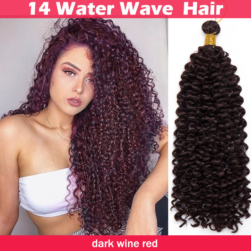 Long Boho Crochet Water Wave Braid Hair Extensions - Curly Synthetic Hair