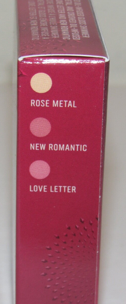 Lip Gloss Set - Crushed Oil-Infused Travel 3-Piece (New Romantic, Rose Metal, Love Letter)