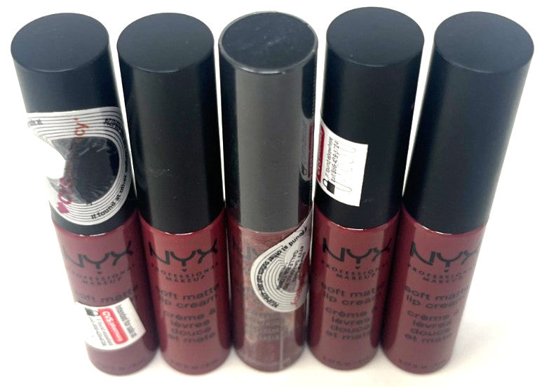 NYX Soft Matte Lip Cream Set - Budapest SMLC25 0.27 fl oz (5-Pack)
