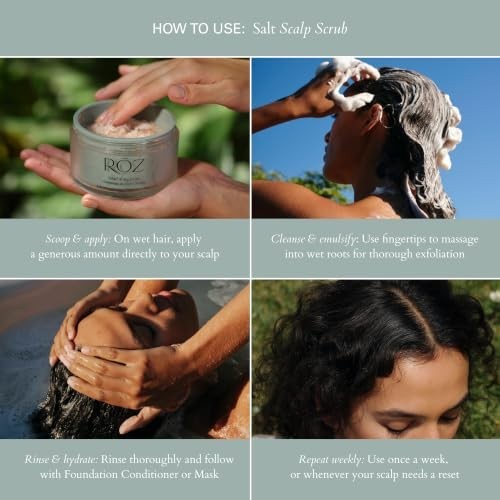 Detox Clarifying Shampoo & Salt Scalp Scrub - Sulfate-Free Deep Cleanse for All Hair Types