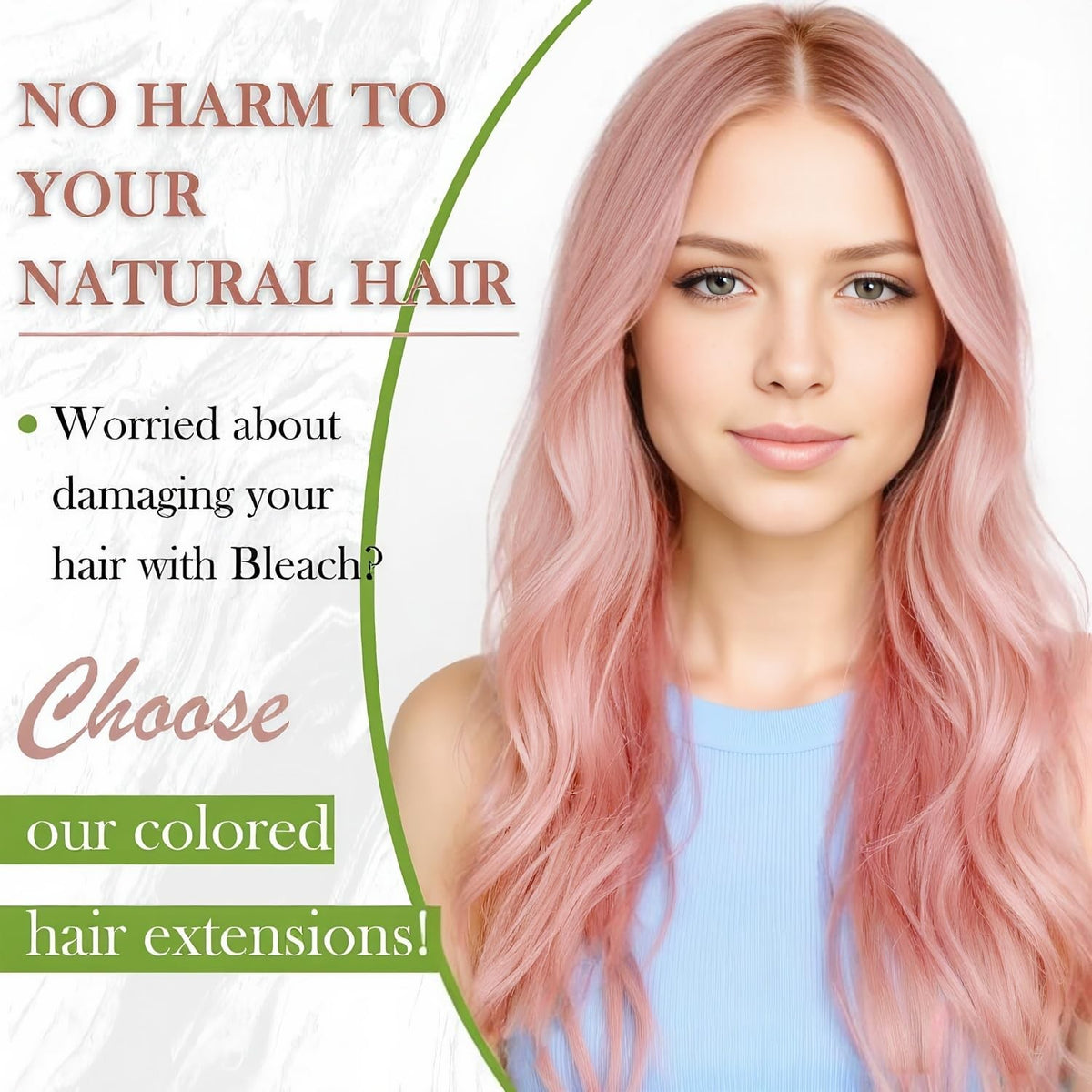 Light Pink Tape-in Hair Extensions 18 Inch 25g 10 Pieces Human Hair