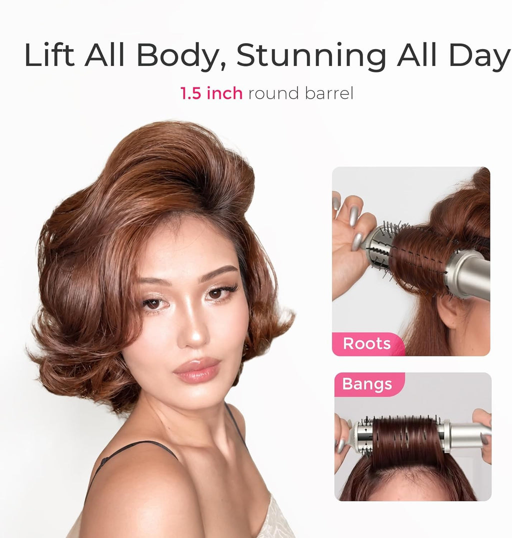 Thermal Round Hair Brush 1.5 Inch Curling & Volumizing Hot Styling Tool