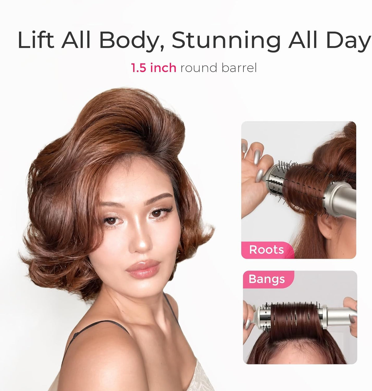 Thermal Round Hair Brush 1.5 Inch Curling & Volumizing Hot Styling Tool