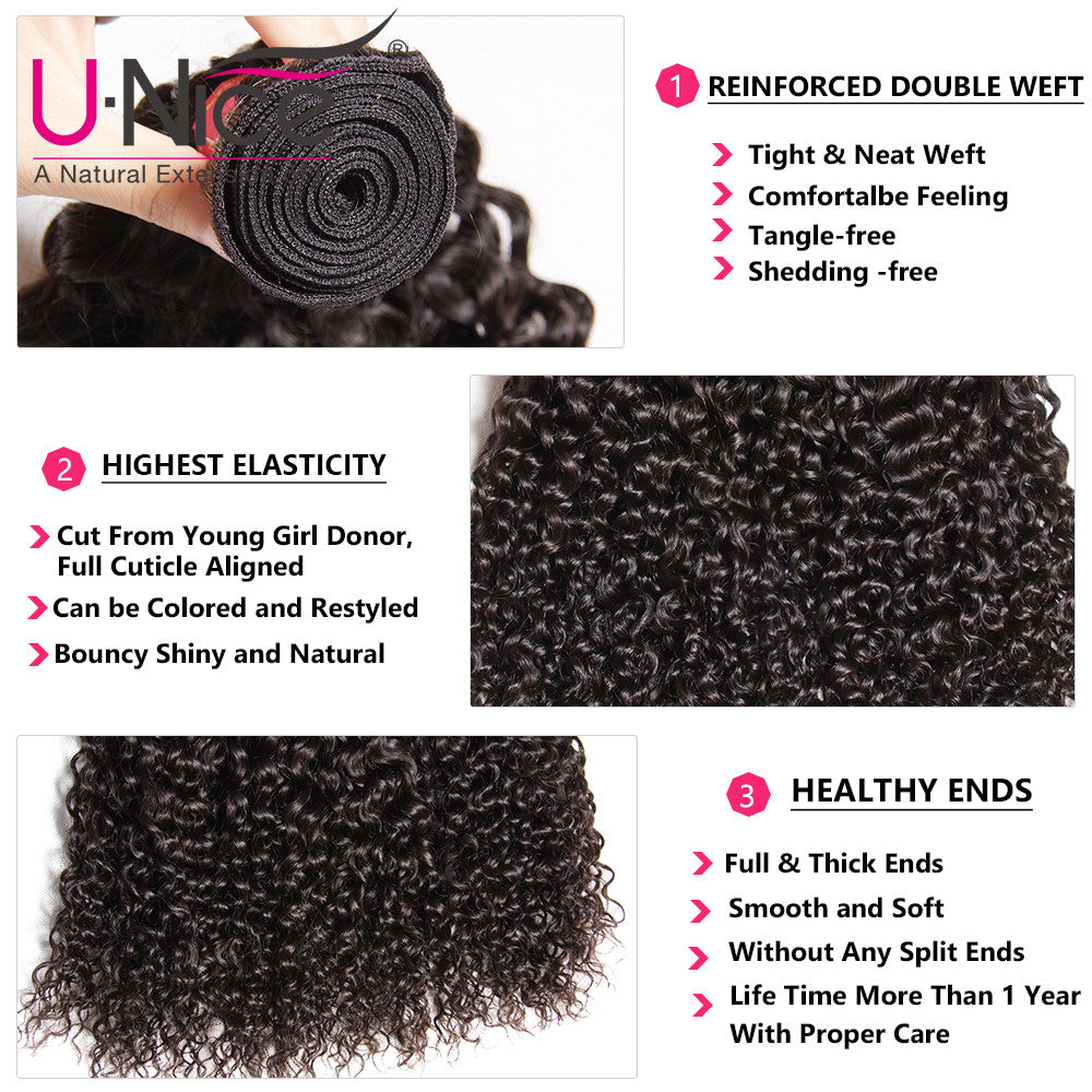 Indian Jerry Curly Hair Extensions - Virgin Human Hair Weave Bundles