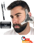 Beard Shaper Lineup Tool with Comb - Precise Beard Guide & Template