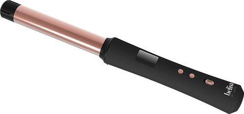 Belisa by Lunata Beauty Cordless 1" Curling Wand-Black (No Clip)