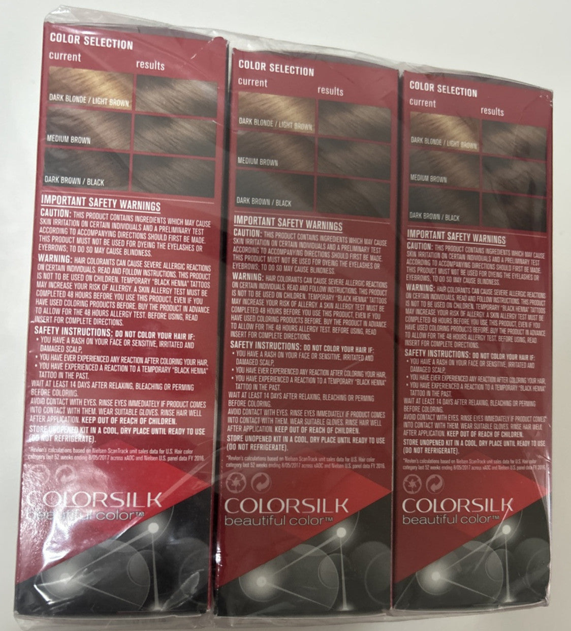 Ammonia-Free Hair Color 41 Medium Brown - 3 Pack with Keratin & 3D Gel Technology
