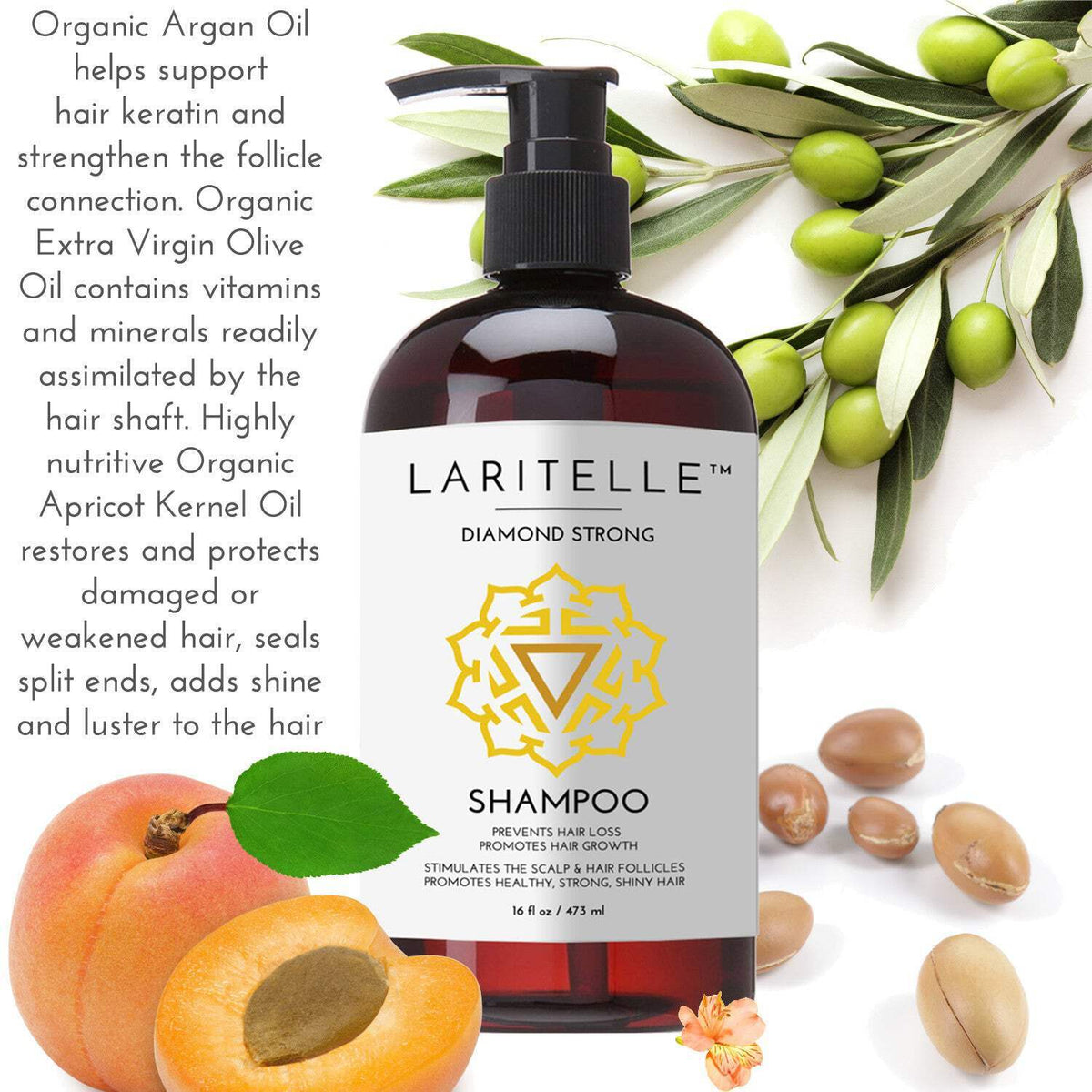 Organic Botanical Sulfate-Free Shampoo for All Hair Types - 17.5 oz