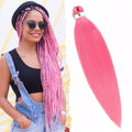 Pre-Stretched Colorful Synthetic Braiding Hair Extensions for Women