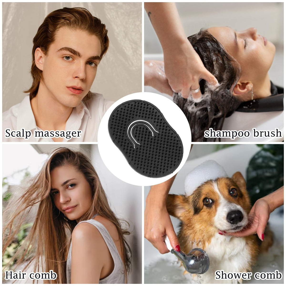12 Pack Portable Scalp Massager Hair Brush Comb for Men and Travel