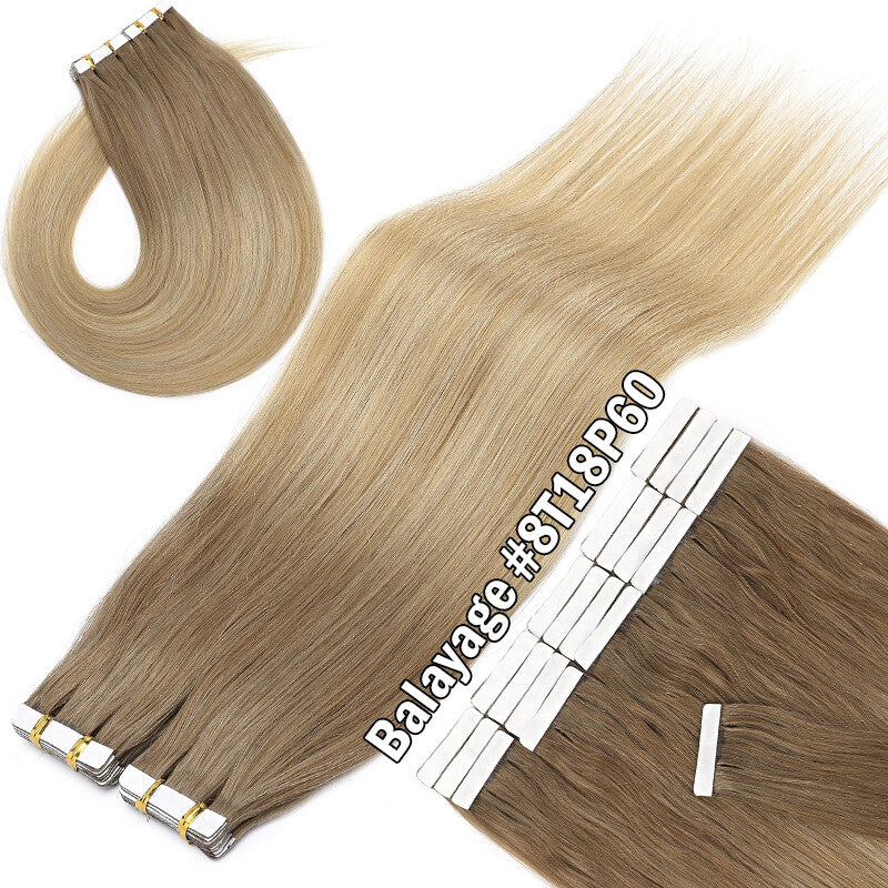 150g Thick Tape-In Human Hair Extensions - Remy Virgin Hair, 16-24 Inches