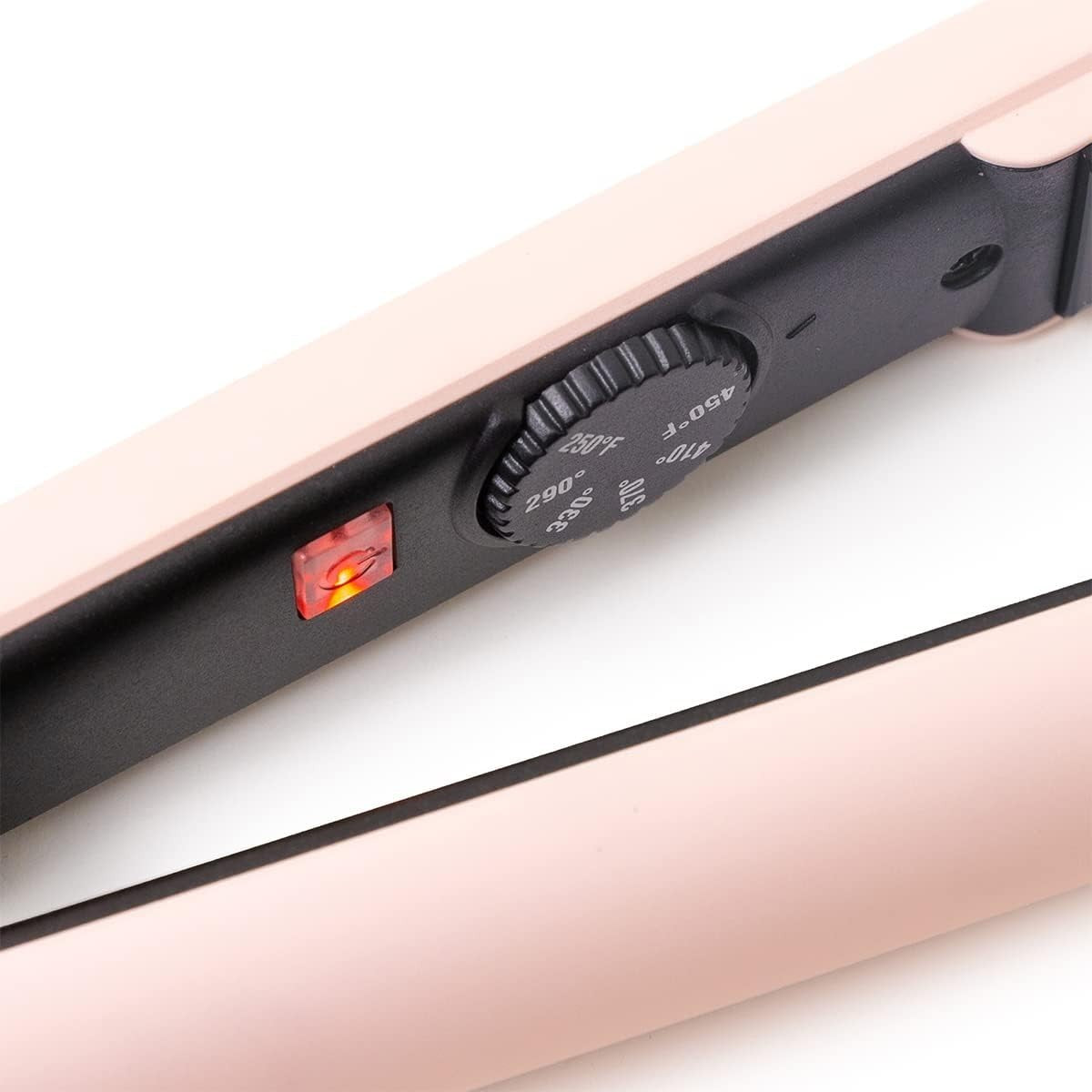 Ceramic Flat Iron for Hair - 1-Pass Frizz-Reducing Hair Straightener
