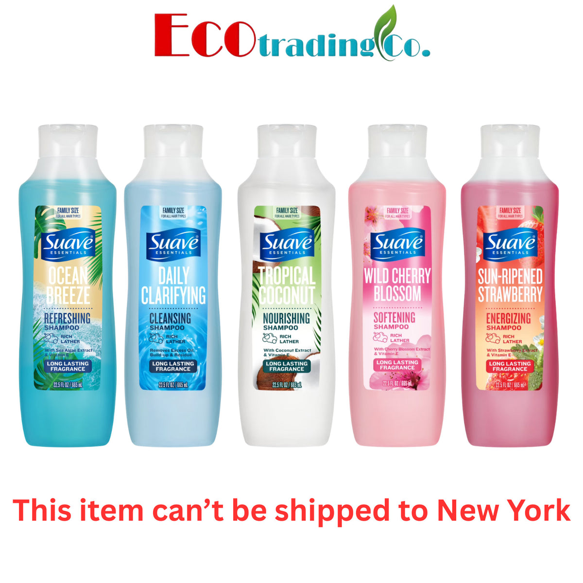 (2 Pack) Suave Daily Shampoo for All Hair Types - 22.5 fl oz, Multiple Scents Available
