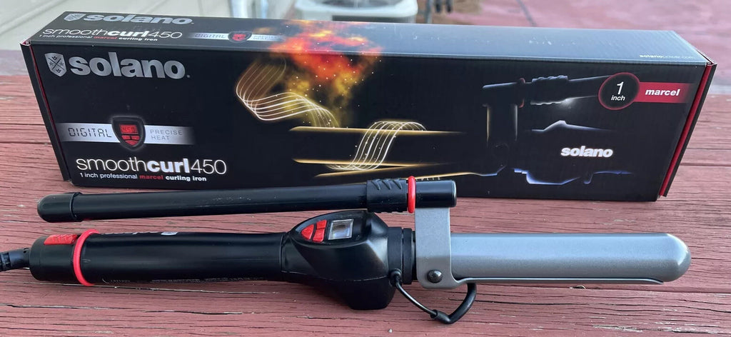 Professional 1-Inch Digital Curling Iron with Marcel Wand and Auto Shut Off