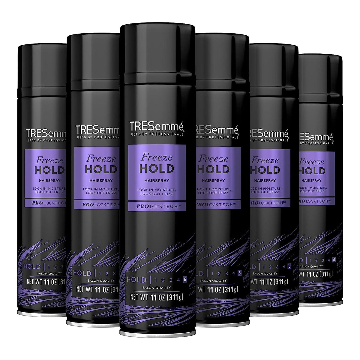 TRESemmé Freeze Hold Hairspray Pack of 6 - 24-Hour Frizz Control & All-Day Style